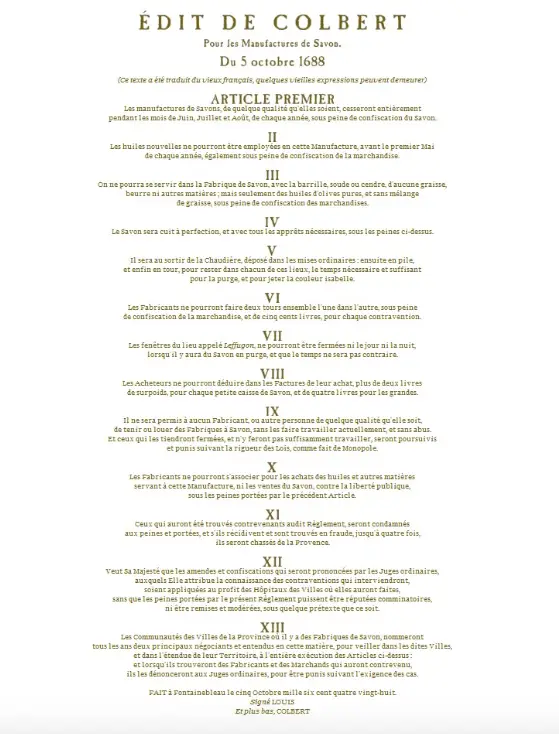 Édit de Colbert - 1688