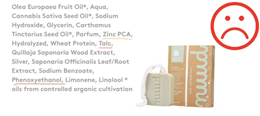 NUUD savon - Analyse composition